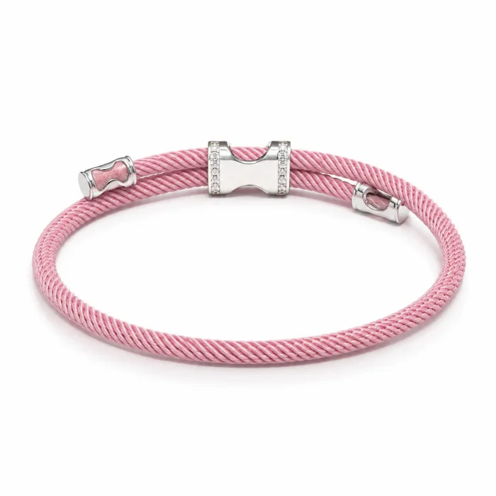 Gümüş Luck Pembe Bracelet - 2