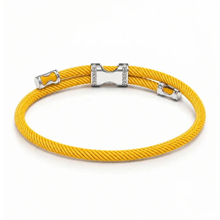 Silver Luck Bracelet Yellow - 2