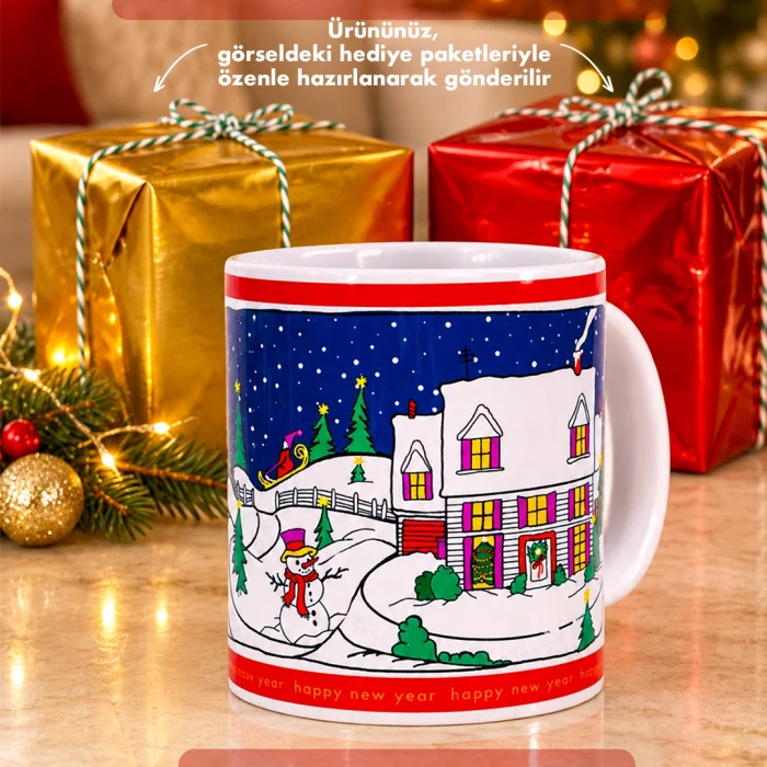 Special Design New Year Porcelain Mug 330ml - 12