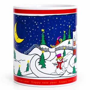 Special Design New Year Porcelain Mug 330ml - 4