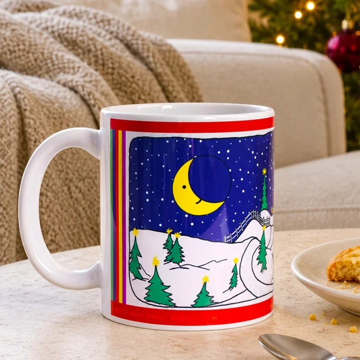 Special Design New Year Porcelain Mug 330ml - 5