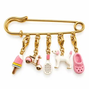 Pink Lifestyle Charm Brooch - 1
