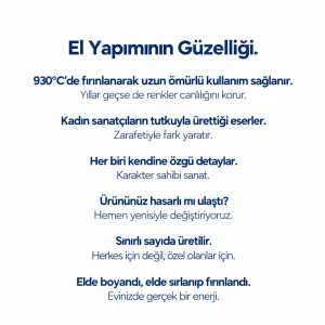Şam İşi El Yapımı Dekoratif Çini Tabak - 6