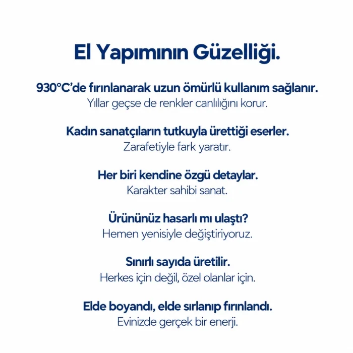 Şam İşi El Yapımı Dekoratif Çini Tabak - 6