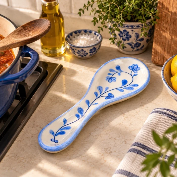 Blue & White Spoon Holder - 3